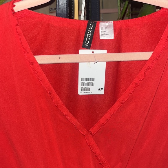 Red Wrap dress size XS - Picture 2 of 6